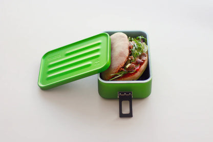 Lunch box Metal food box Green