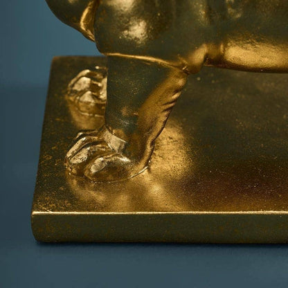S/2 Dachshund Bookends, Gold 27.5 x 14 x 20 cm