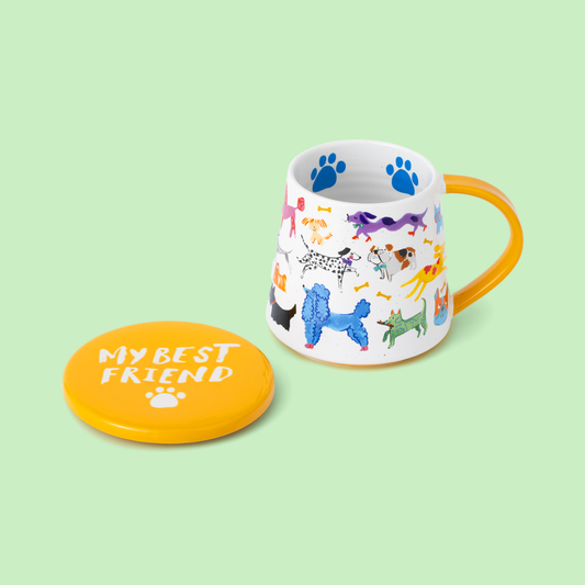 Cool Dogs Club mug and coaster