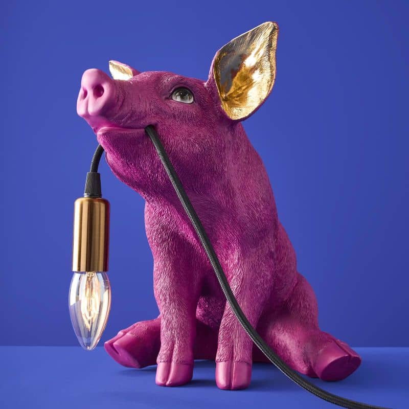 Roze Varken Tafellamp