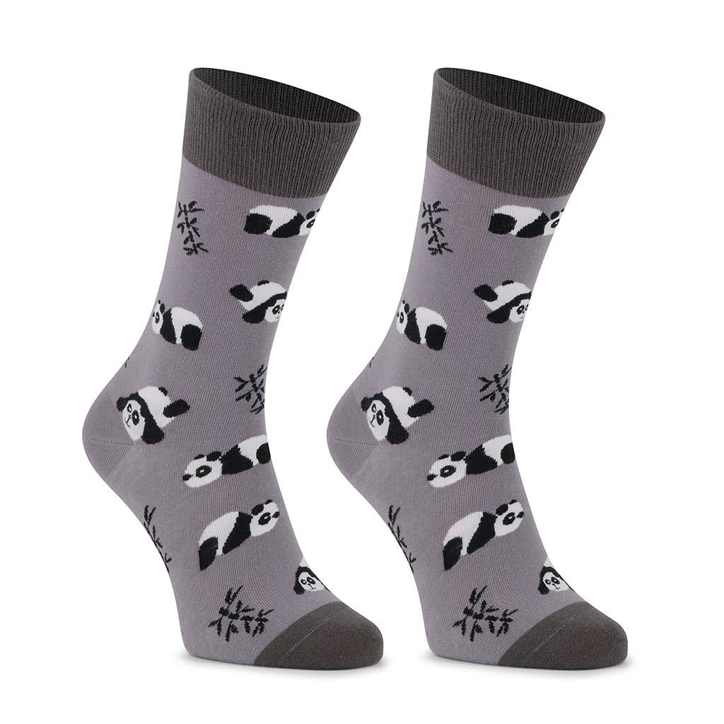 Funny Cotton Long Socks for Men and Women, Panda Print