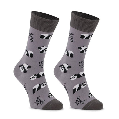 Funny Cotton Long Socks for Men and Women, Panda Print