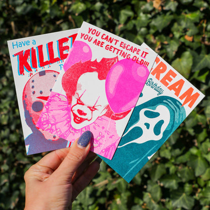 Pennywise Postcard You Can't Escape IT Risoprint