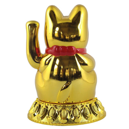 Golden solar lucky cat 18cm