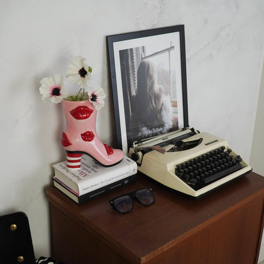 Laarsvaas met lippen - Roze/Rood