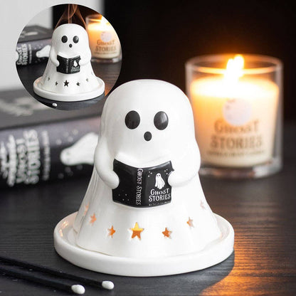 Halloween "Ghost Stories" tealight and incense cone holder