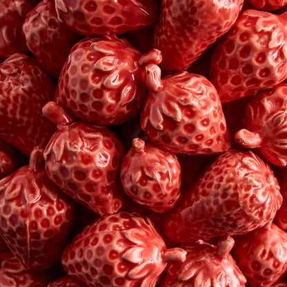 Aardbeivaas, rood aardewerk, 20 x 20 x 25 cm