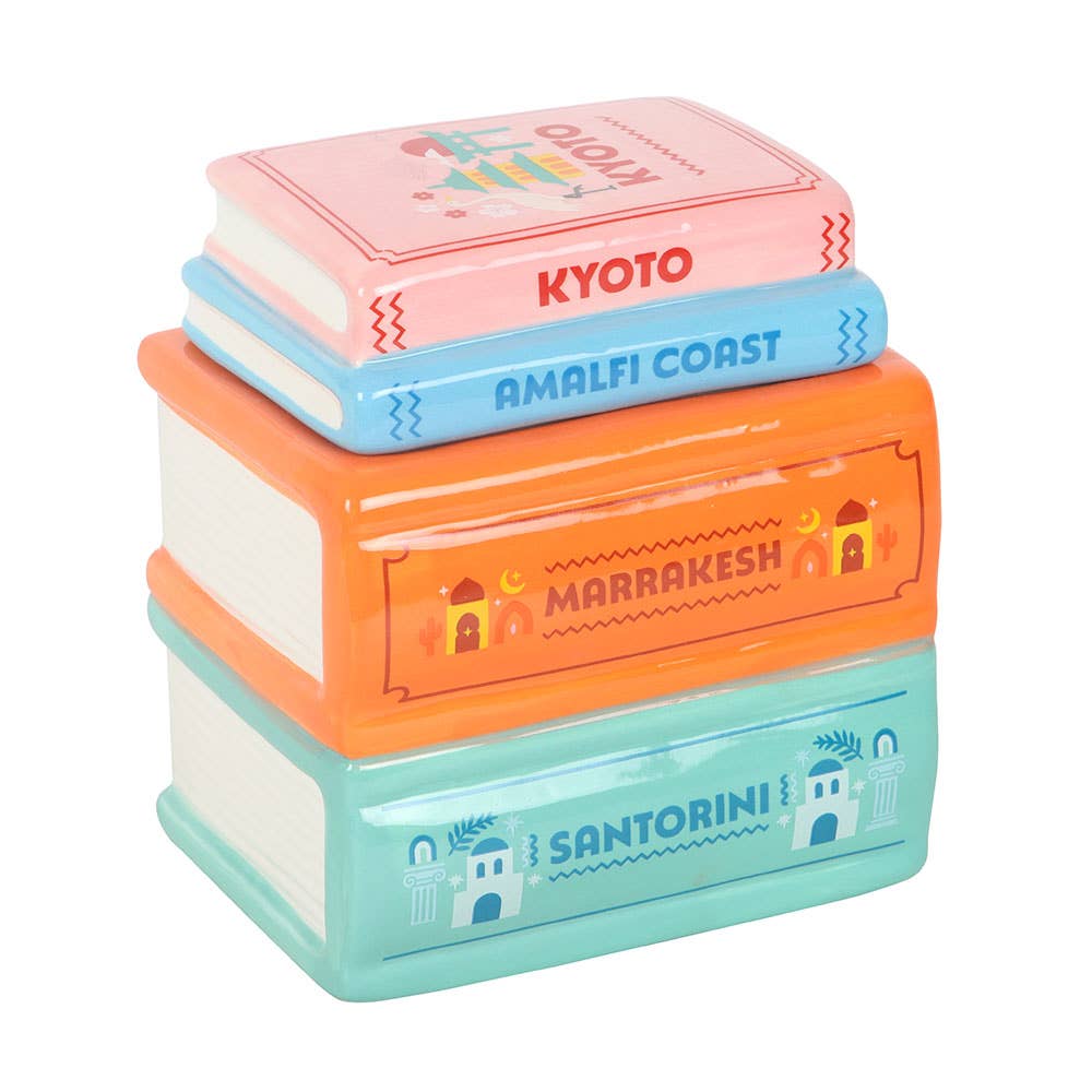 "Stack of Travel Books" Oil Burner and Wax Warmer
