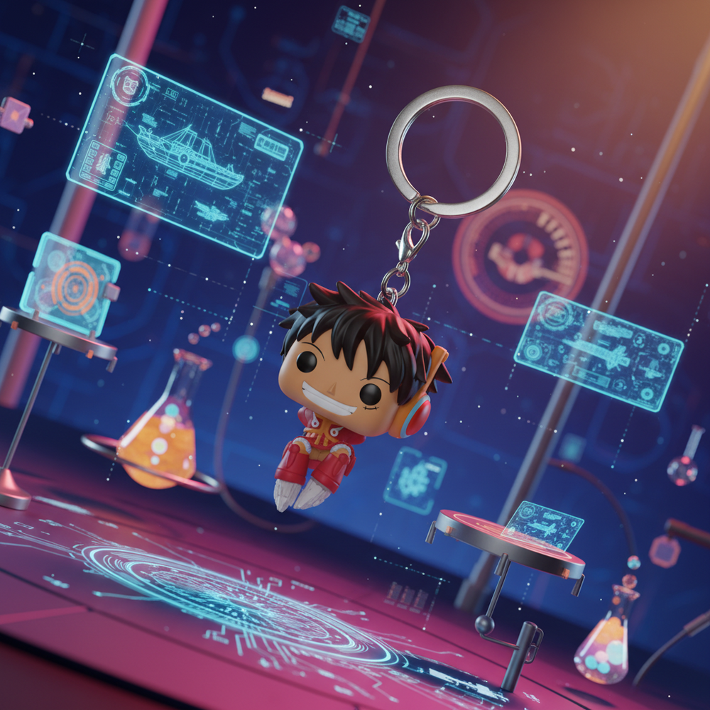 Pop! Sleutelhanger Monkey D. Luffy (Egghead Arc)