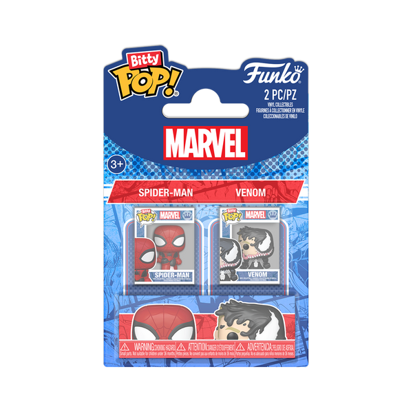Bitty Pop! Spider-Man & Venom 2-Pack – visuel officiel Funko