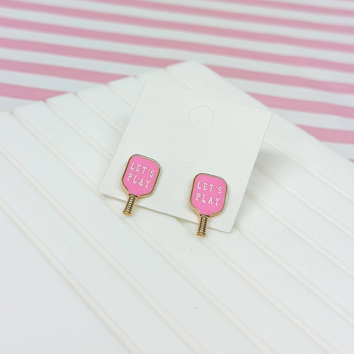 Pickleball "Let's Play" Earrings