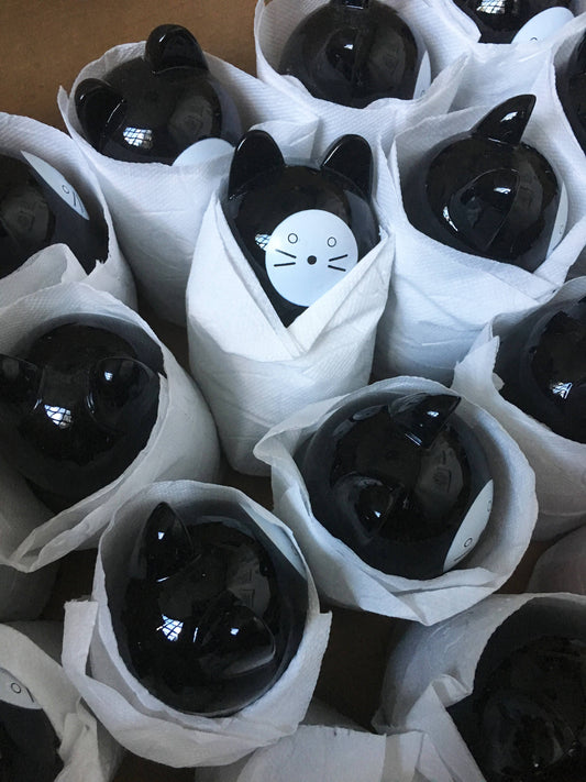 Chat Daruma Noir “Bonne Santé”