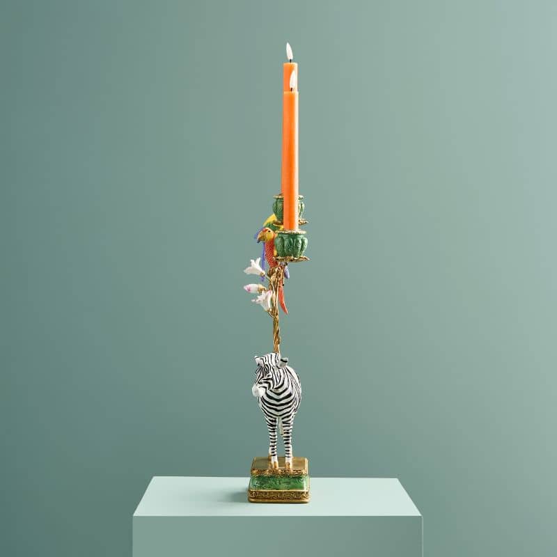 Chandelier zèbre poly/métal, 27 x 9x45 cm