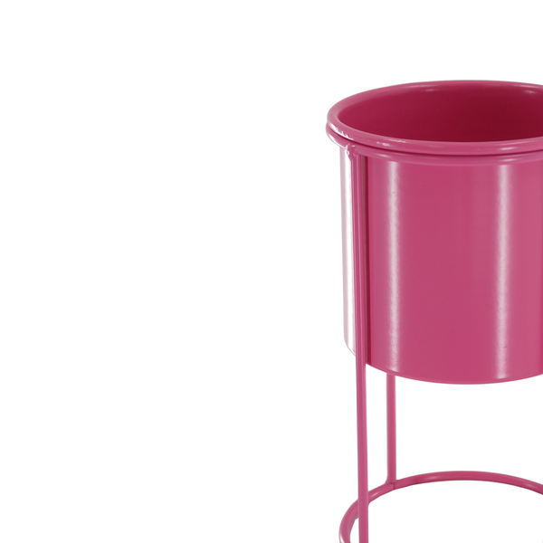 Plant stand - Metal - Pink - 11x11x19cm