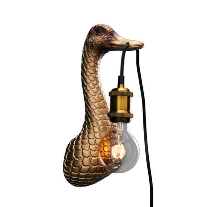 Duck wall light “Son of a Duck” Gold