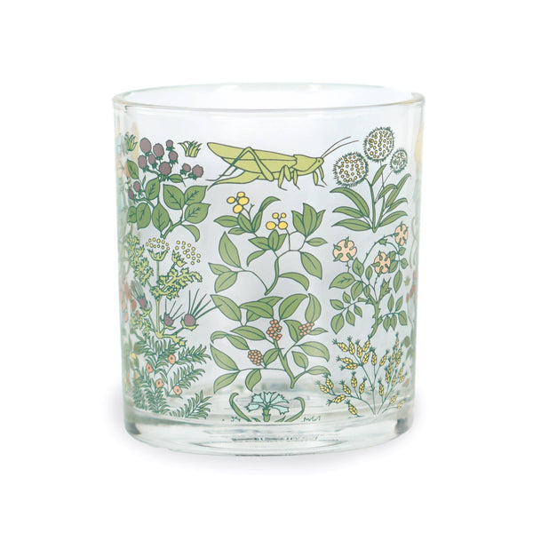 Voysey Drinking Glass, Tumbler, Botanical Garden, Fauna and Flora
