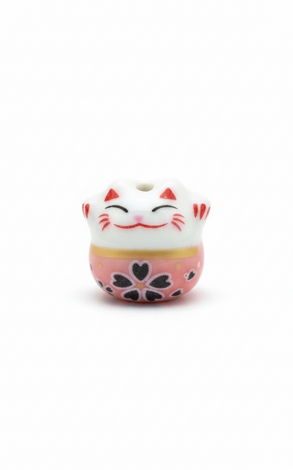 White and Pink Lucky Cat Pearl