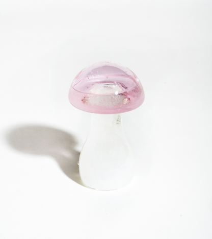 Mushroom storm glass - pastel pink