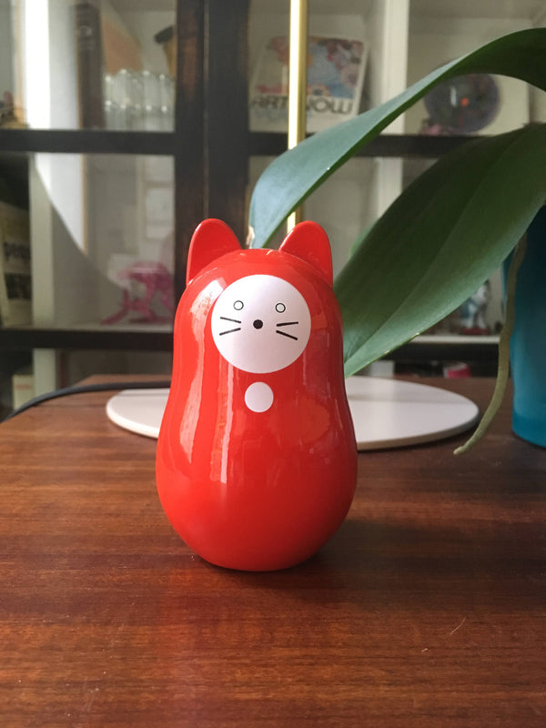 Red Daruma Cat "Lucky Charm"