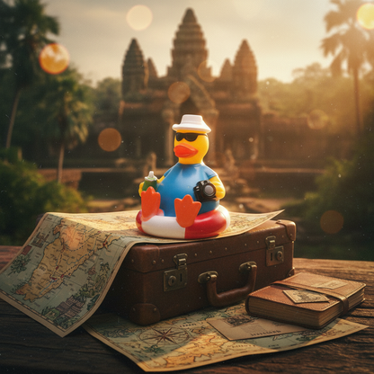 Canard Touriste sur bouée