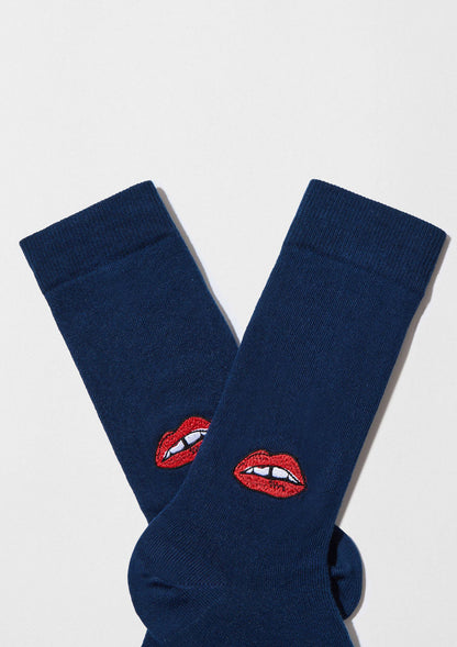BeLips Embroidery - 100% Organic Cotton Socks