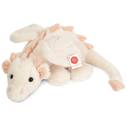 Peluche Dragon Fluffy Blanc et Rose – 32 cm