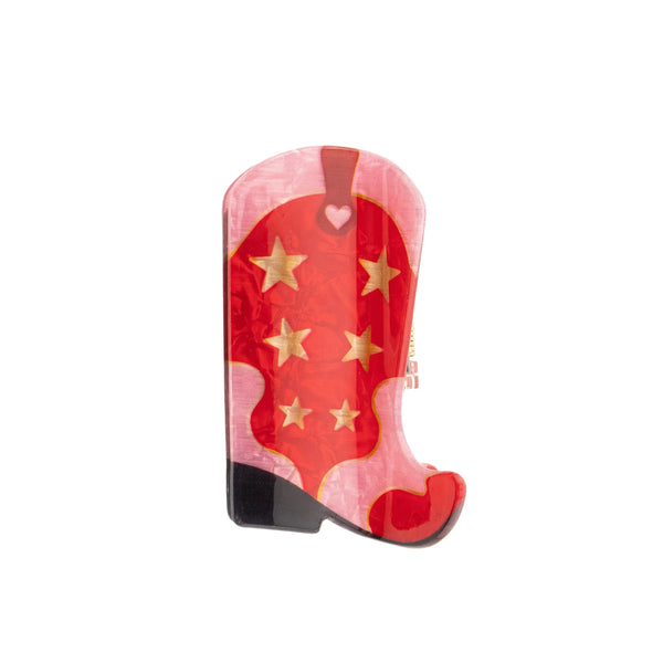 Cowboy boot hair clip