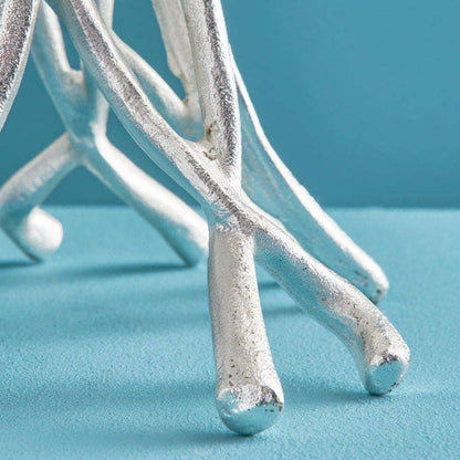 Chandelier Roots Argent, Aluminium, 25 x 22 x 63,5 cm