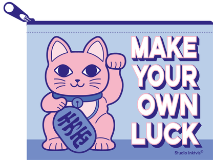 Mini Porte-monnaies Chat Chanceux “Make your own Luck”