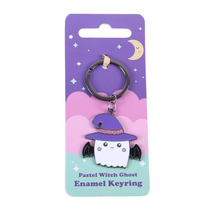 Pastel Goth Witch Ghost Keychain