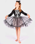 Skeleton dress with headband 122-128 cm 6-8 years
