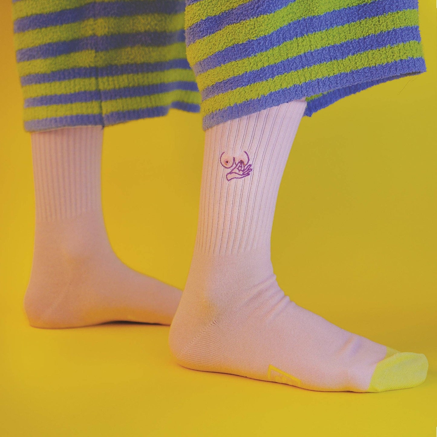 Embroidered Boob Socks