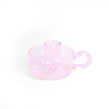 Klassieke roze kristallen kandelaar S2