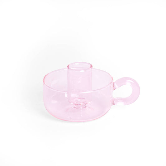 Bougeoir Classique Cristal Rose S2 Helio Ferretti Vue 3