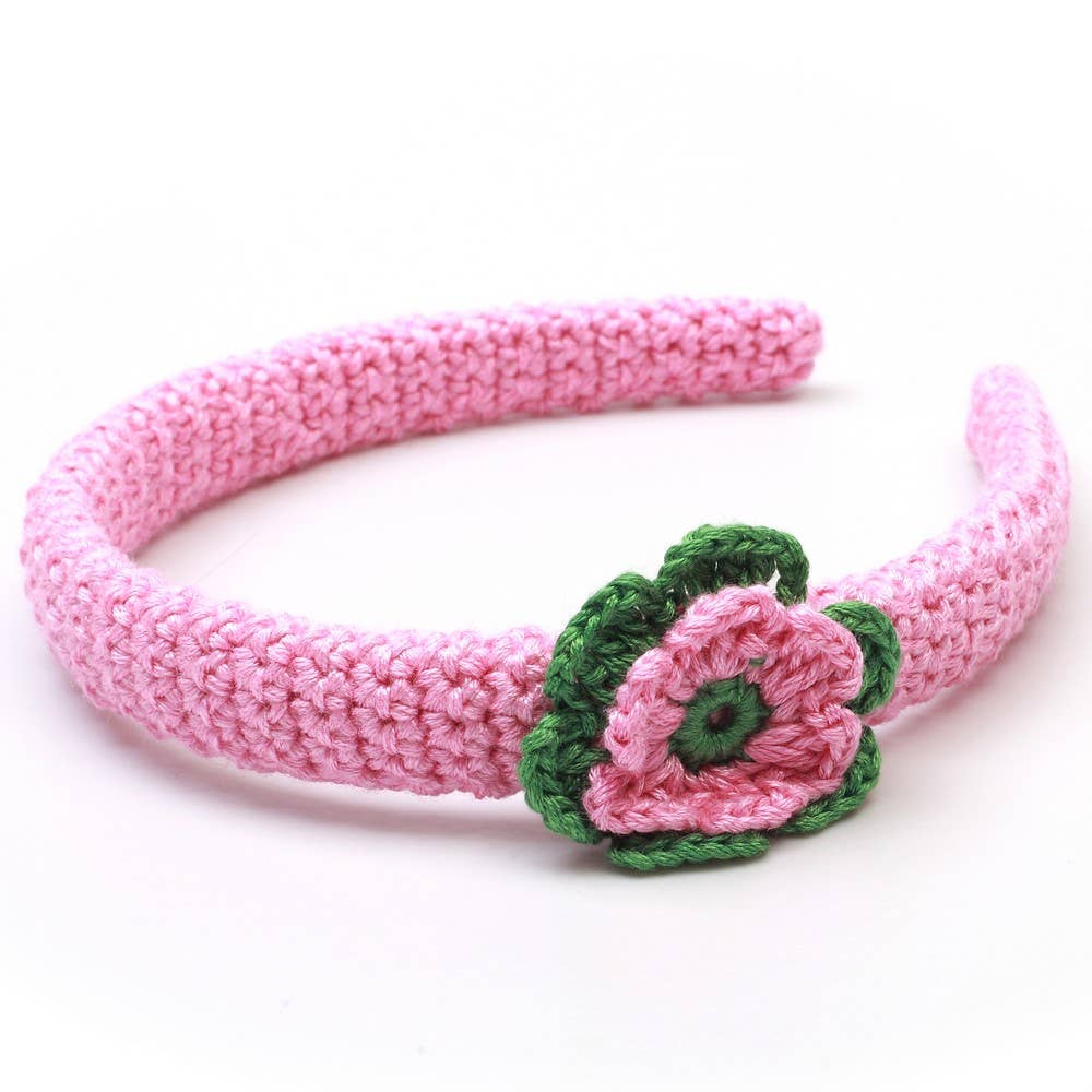 Bloemenhoofdband - Roze