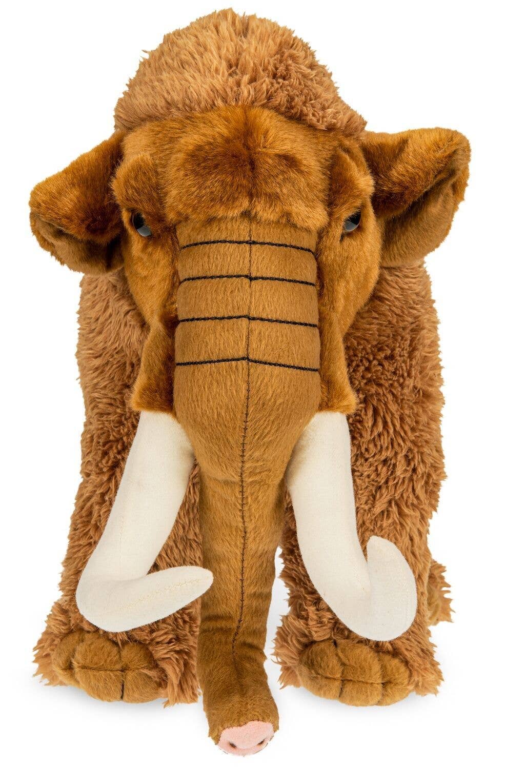 Mammoth plush toy from above or