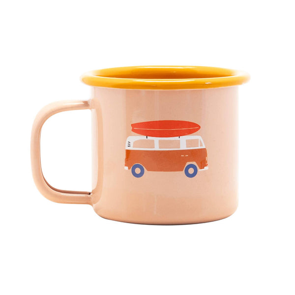 Kleiner Emaillebecher „Go Camping“