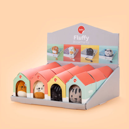 Marque-pages animaux en peluche x12