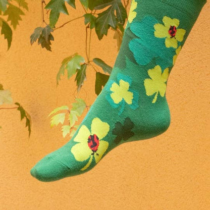 Fun cotton clover socks, men's and women's length