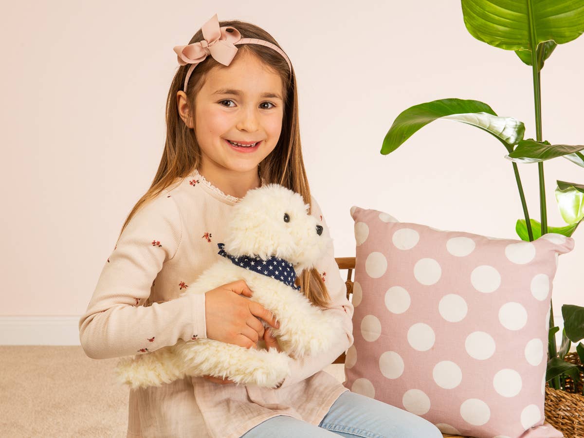 Sitting Labradoodle Plush Toy