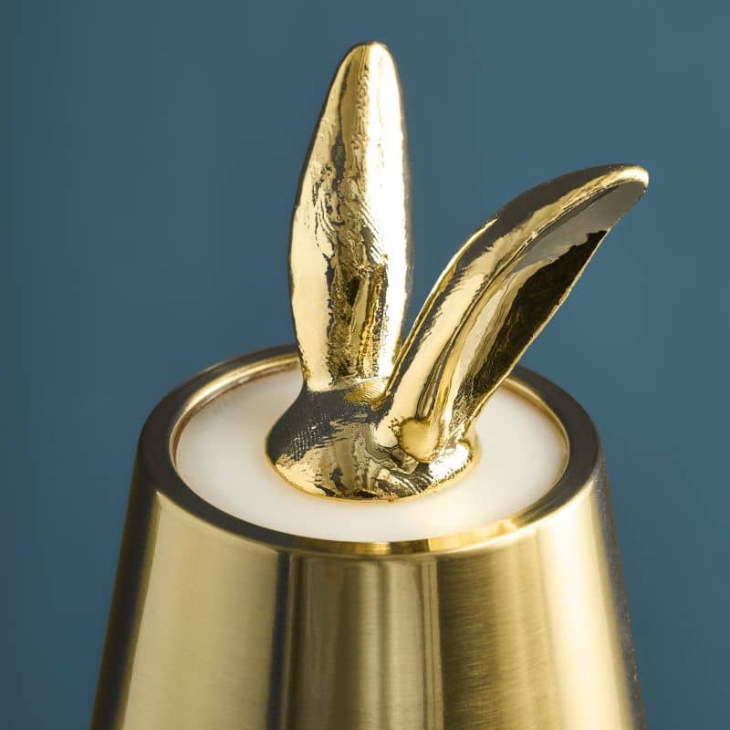 LED-tafellamp met konijnenmotief, goudkleurig