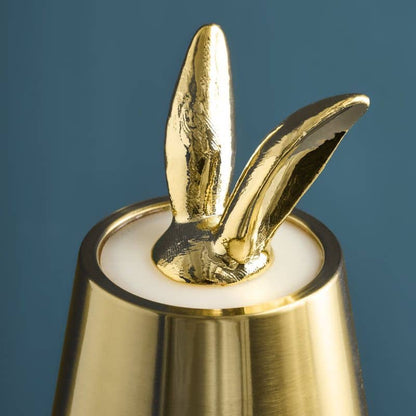 LED-tafellamp met konijnenmotief, goudkleurig
