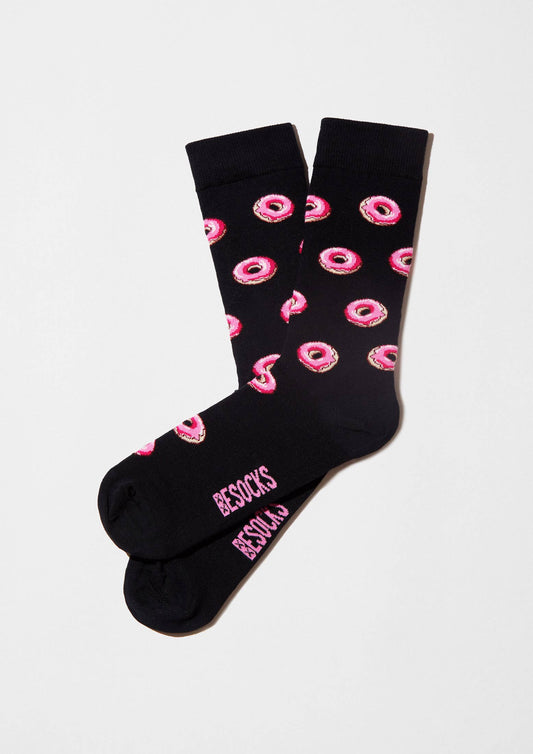 BeDonut Black - 100% Organic Cotton Socks