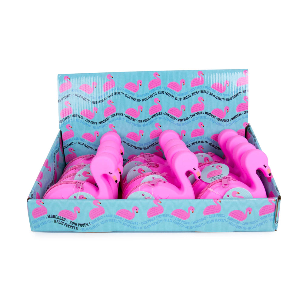 Roze Flamingo Siliconen Portemonneetje
