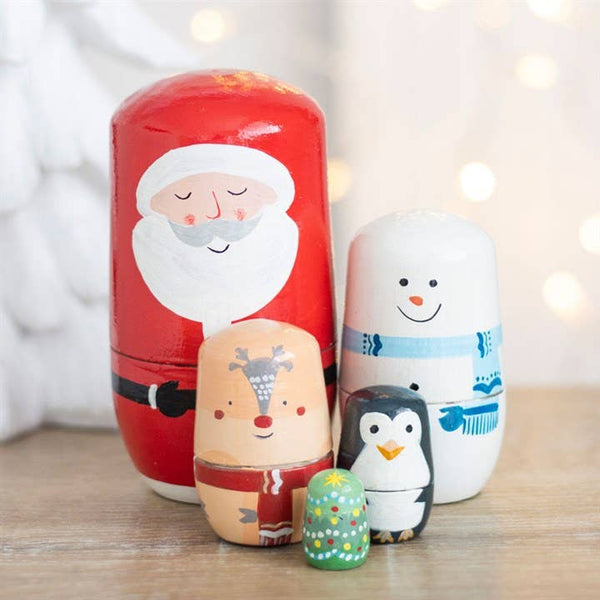 Christmas Russian nesting doll set