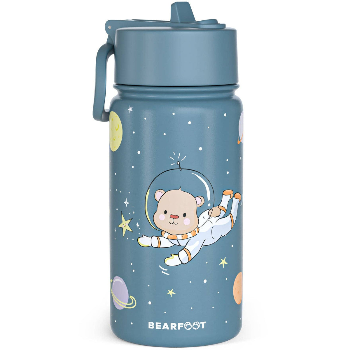 Thermo Kids Water Bottle Stainless Steel - Astro Bear blue