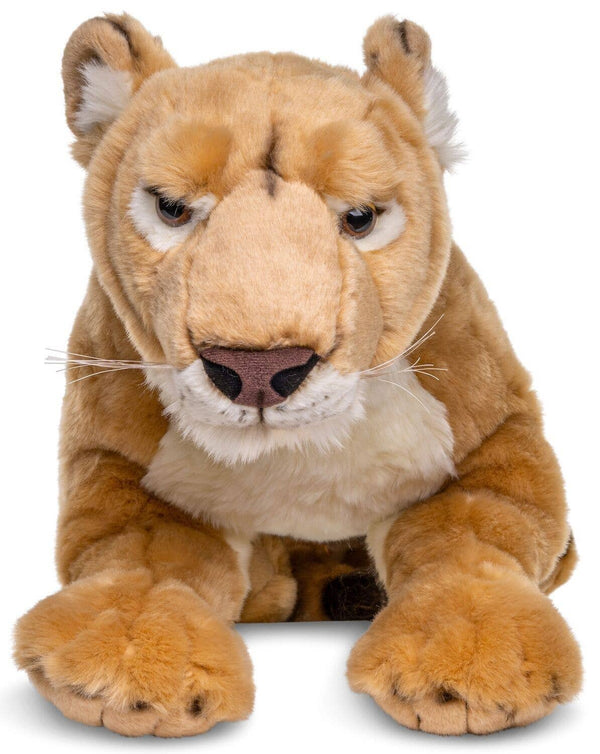 Lionne couchée - 78 cm (longueur) - peluche Uni Toys