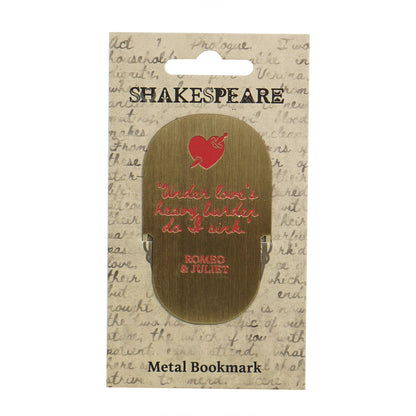 Metalen boekenlegger - Shakespeare (Romeo en Julia)