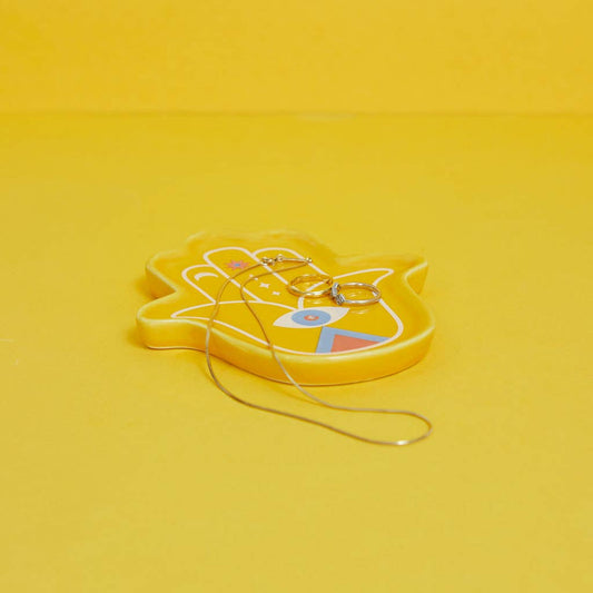 Yellow Lucky Hand Incense Holder