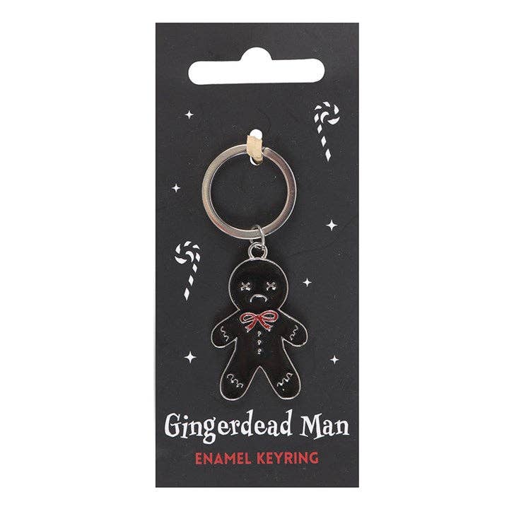 Gothic Christmas Gingerbread Man Keychain
